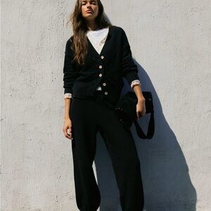 Free People Hailee Black Sweater Set